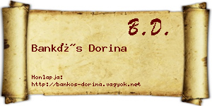 Bankós Dorina névjegykártya