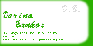 dorina bankos business card